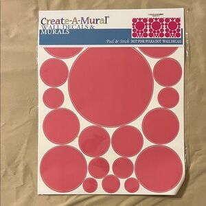 Hot Pink Polka Dot Wall Decals